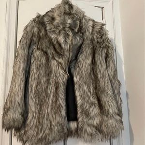 Betsy Johnson faux fur coat